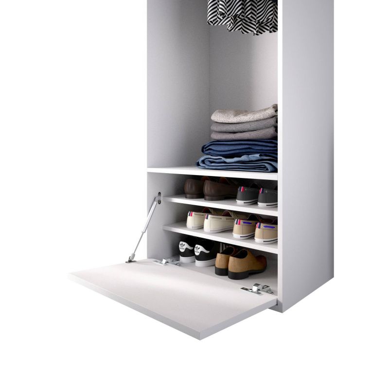 Guardaroba salvaspazio bianco e rovere 60x205h cm - Islamabad