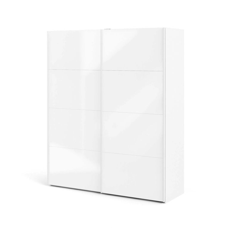 Guardaroba salvaspazio bianco lucido 182x220h cm - Portlouis