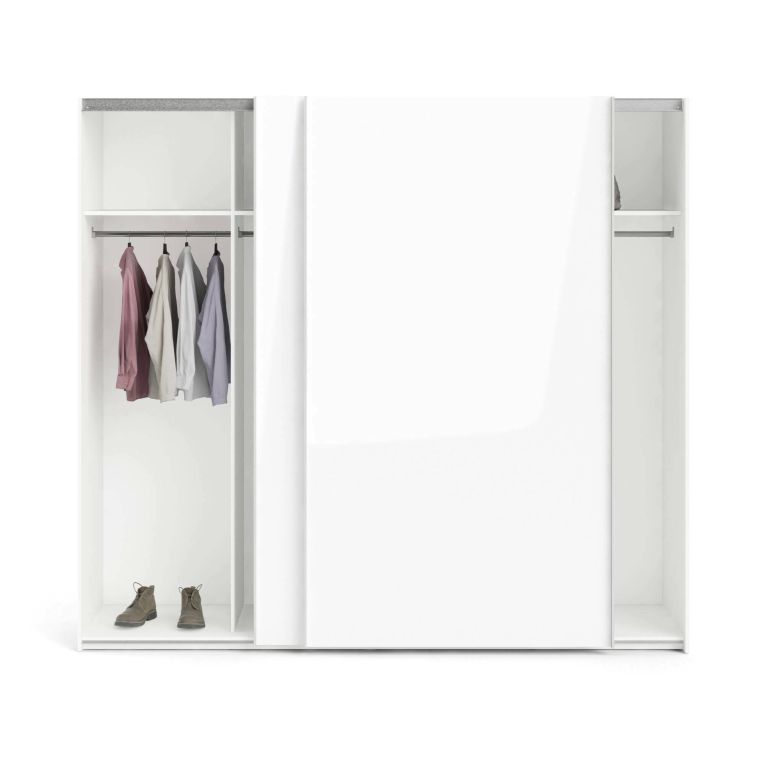 Guardaroba salvaspazio bianco lucido 242x220h cm - Badesse