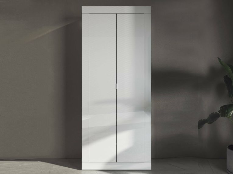 Guardaroba salvaspazio bianco lucido 78x185h cm - Contea