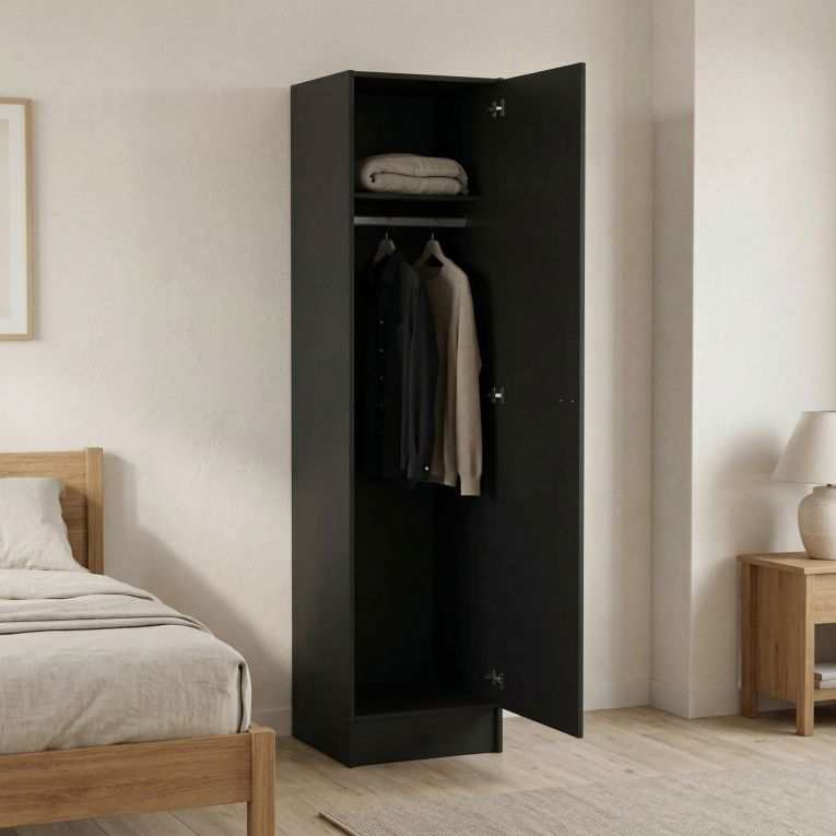 Guardaroba salvaspazio grigio 98x200h cm - Kahina