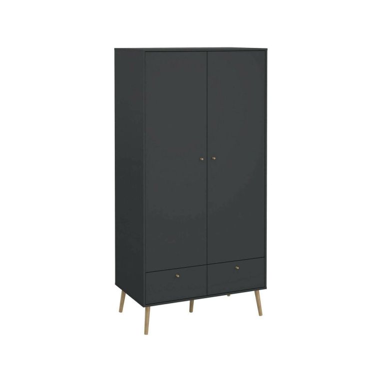 Guardaroba salvaspazio grigio 98x200h cm - Kahina