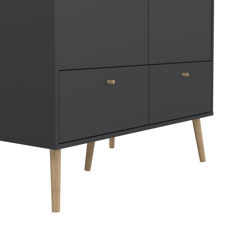 Guardaroba salvaspazio grigio 98x200h cm - Kahina