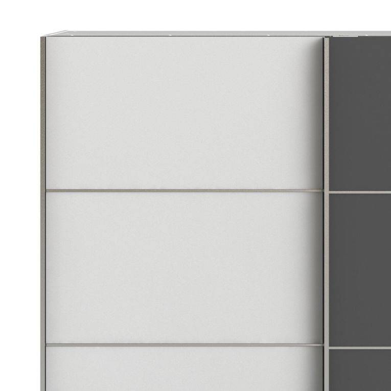 Guardaroba salvaspazio grigio e bianco 182x201h cm - Anela