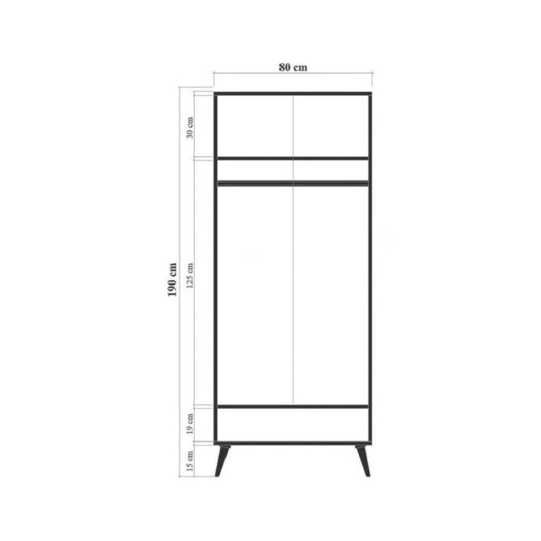 Guardaroba salvaspazio multicolore 80x190h cm - Atomic