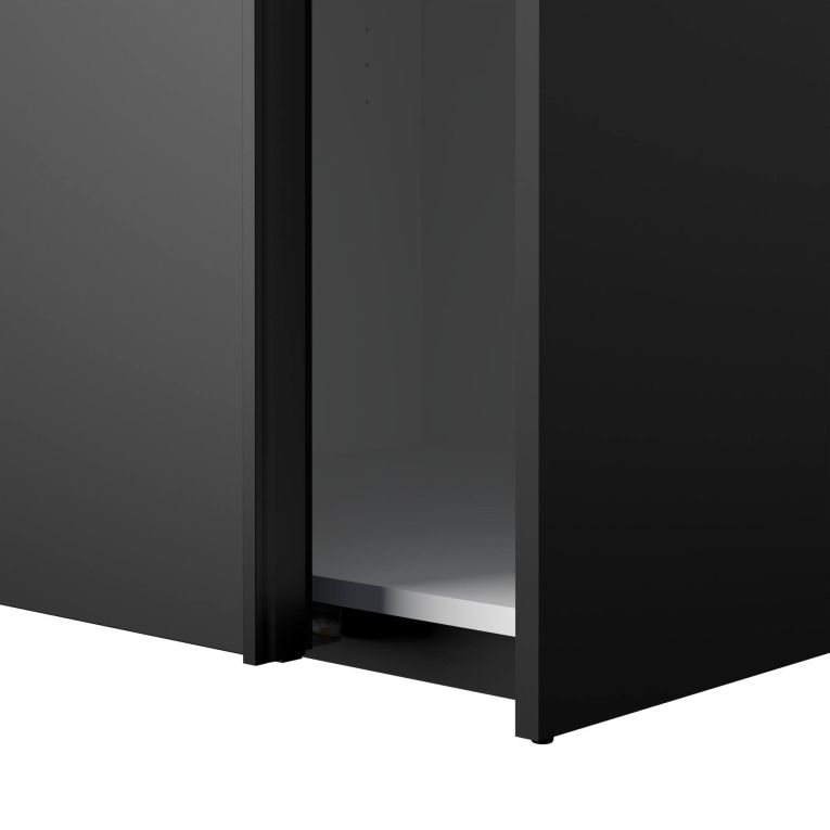 Guardaroba salvaspazio nero 122x220h cm - Severin