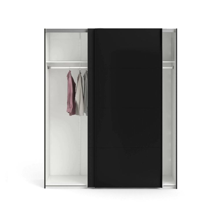Guardaroba salvaspazio nero 182x220h cm - Portlouis