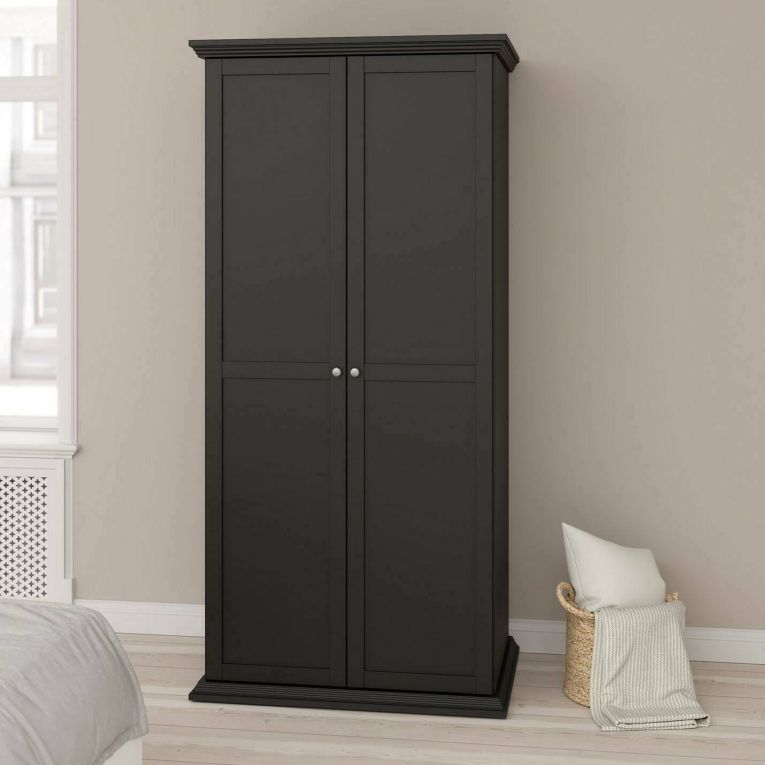 Guardaroba salvaspazio nero 95x200h cm - Darby