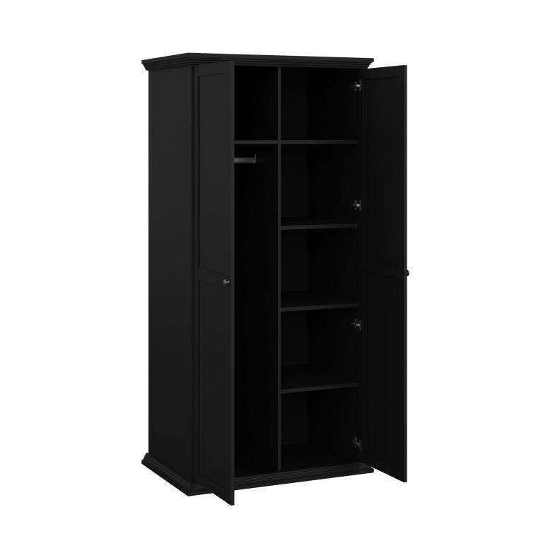 Guardaroba salvaspazio nero 95x200h cm - Darby