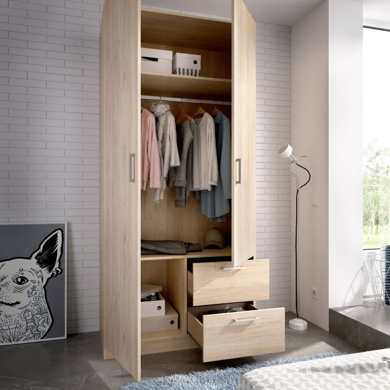 Guardaroba salvaspazio rovere 100x215h cm - Amp
