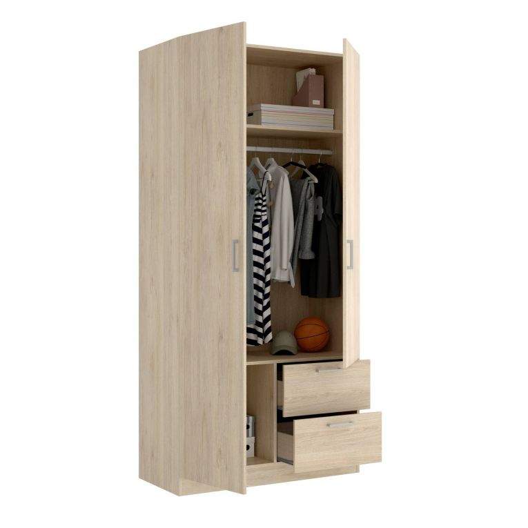Guardaroba salvaspazio rovere 100x215h cm - Amp