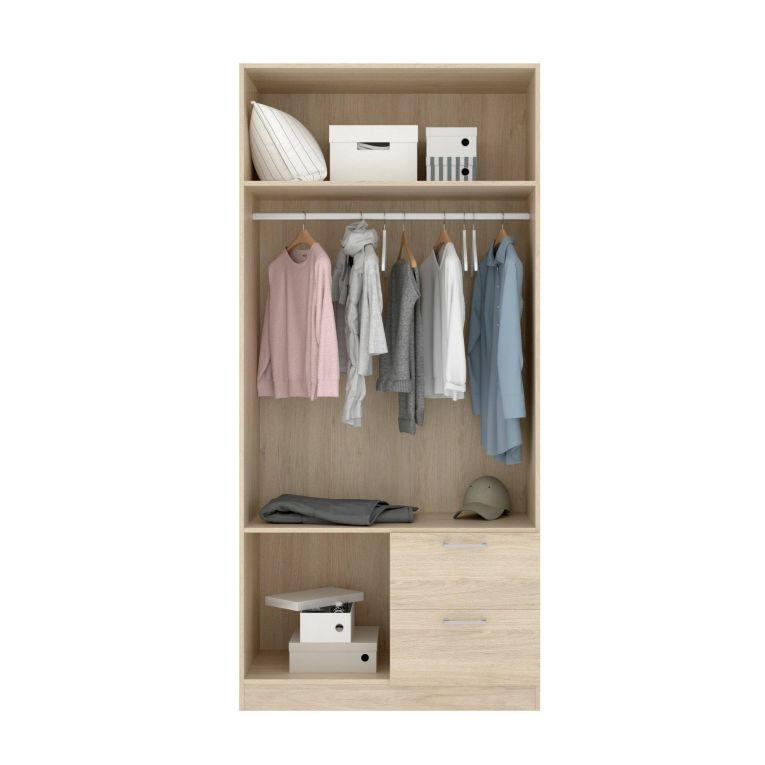 Guardaroba salvaspazio rovere 100x215h cm - Amp