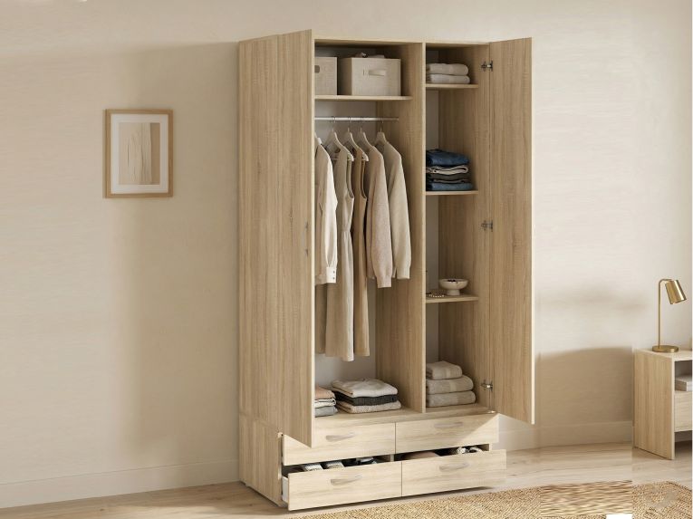 Guardaroba salvaspazio rovere 110x214h cm - Randazzo