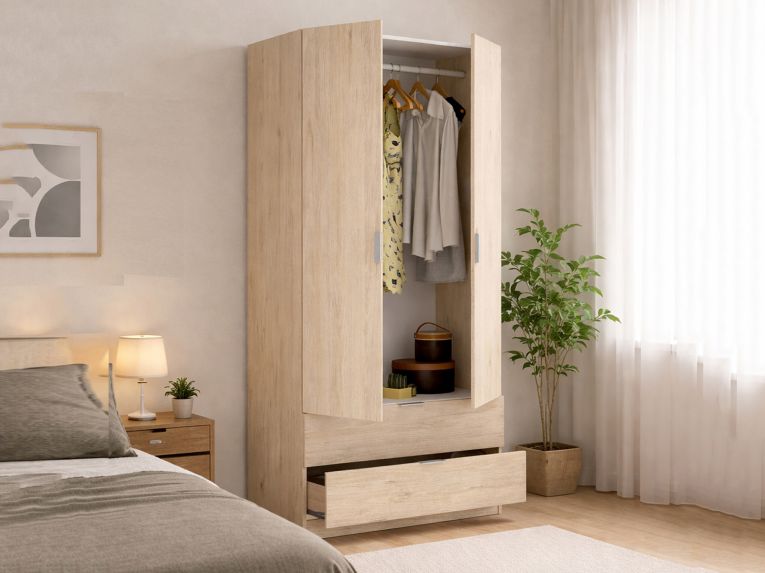 Guardaroba salvaspazio rovere 81x184h cm - Anya