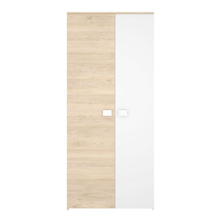 Guardaroba salvaspazio rovere e bianco 90x205h cm - Arcibald