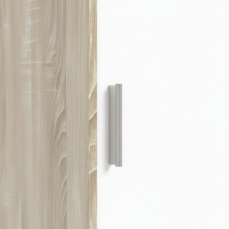 Guardaroba Waterbury, Armadio per camera da letto a 2 ante scorrevoli, Mobile con 3 ripiani e barra appendiabiti, 120x50h200 cm, Rovere e Bianco