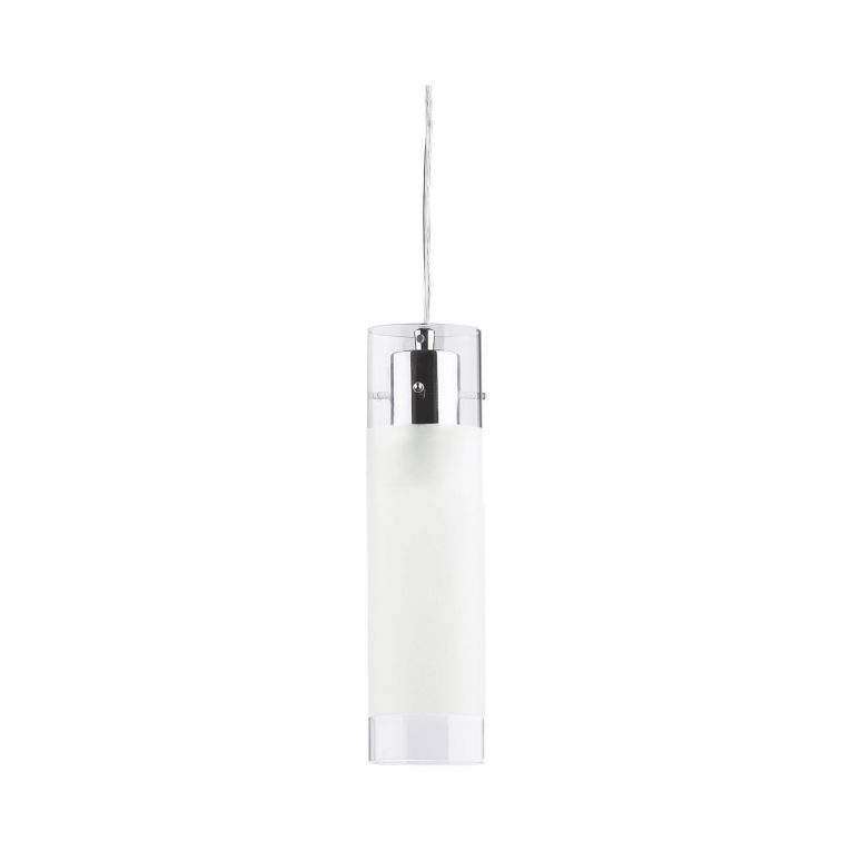 Ideal-Lux - Lampada a sospensione FLAM SP1 SMALL, 8 x 8 x h55 cm, Bianco