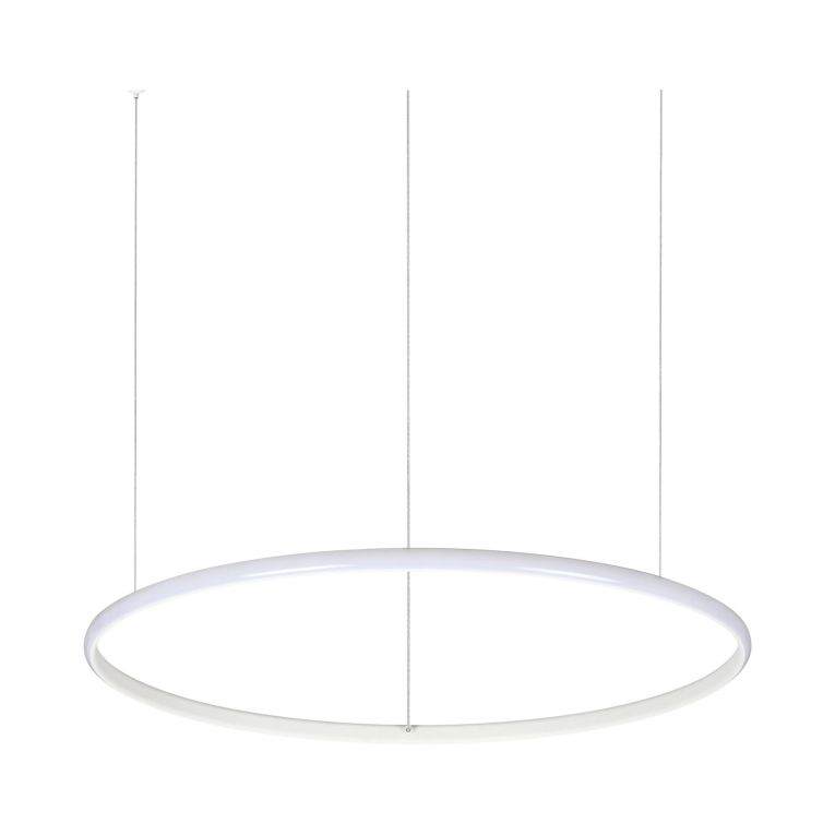 Ideal-Lux - Lampada a sospensione HULAHOOP SP D061, 61 x 61 x h27 cm, Bianco