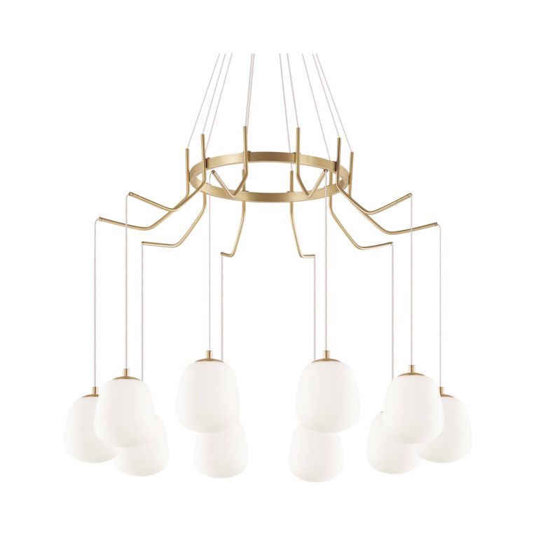 Ideal-Lux - Lampada a sospensione KAROUSEL SP10, 83 x 83 x h122 cm, Ottone