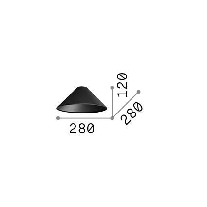 Ideal-Lux - Lampada a sospensione MIX UP SHADE CONO SMALL BIANCO, 28 x 28 x h12 cm, Bianco