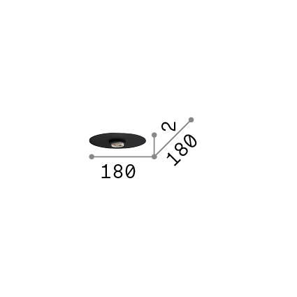 Ideal-Lux - Lampada a sospensione MIX UP SHADE PIATTO NERO, 18 x 18 x h0 cm, Nero