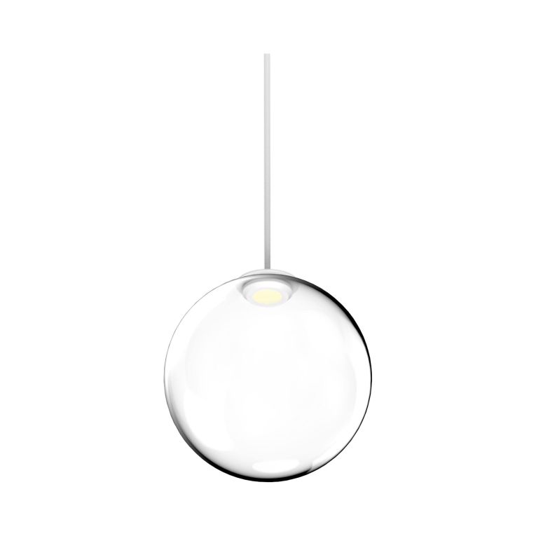Ideal-Lux - Lampada a sospensione RUBBER MSP1 SMALL BIANCO, 8 x 8 x h210 cm, Bianco