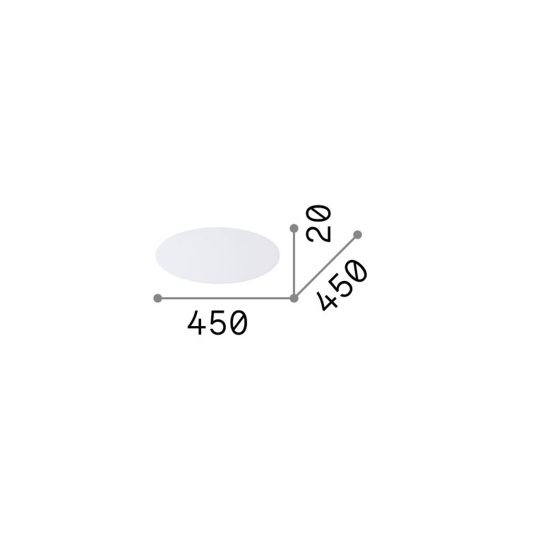 Ideal-Lux - Lampada a sospensione SET UP DISCO ACRILICO D45, 45 x 45 x h2 cm, Trasparente