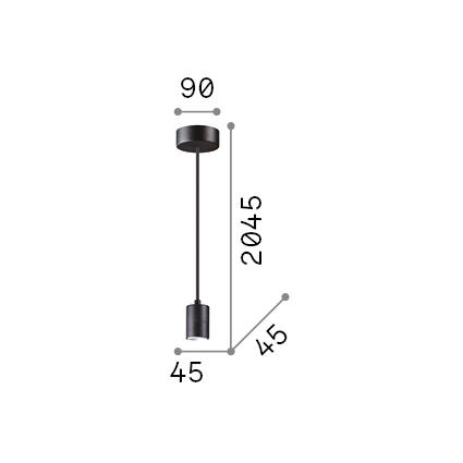Ideal-Lux - Lampada a sospensione SET UP MSP1 BIANCO, 5 x 5 x h33 cm, Bianco