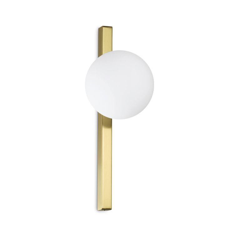 Ideal-Lux - Lampada da parete BINOMIO AP1 OTTONE, 33 x 12 x h15 cm, Ottone