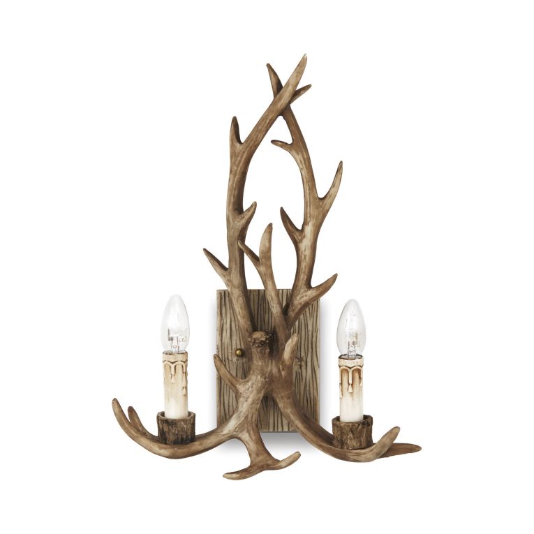 Ideal-Lux - Lampada da parete CHALET AP2, 37 x 49 x h17 cm, Beige