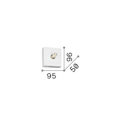 Ideal-Lux - Lampada da parete KID MAP1 BIANCO, 10 x 10 x h5 cm, Bianco