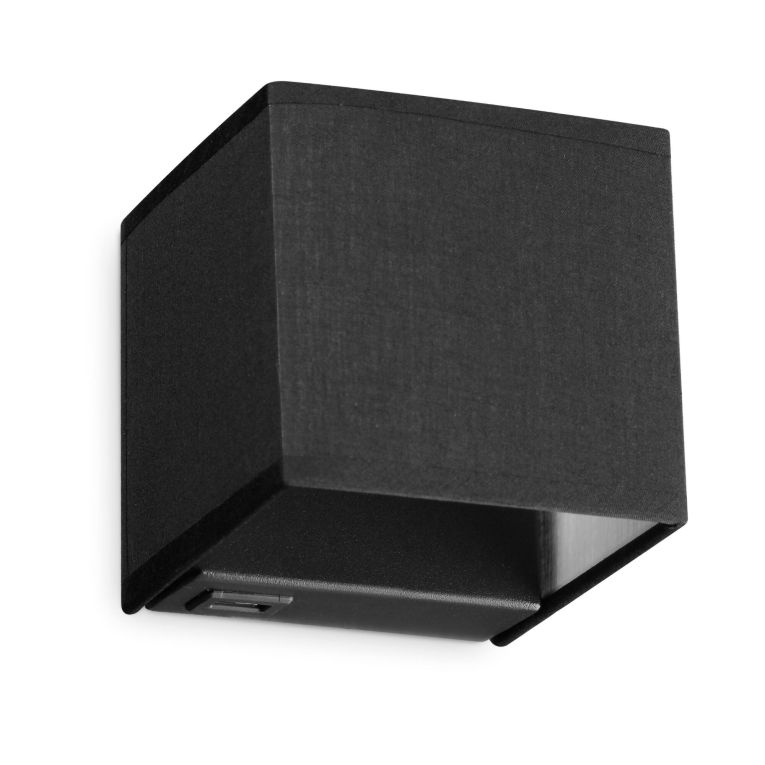 Ideal-Lux - Lampada da parete KID MAP1 NERO, 10 x 10 x h5 cm, Nero