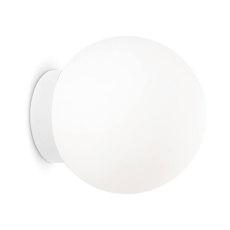 Ideal-Lux - Lampada da parete MAPA BIANCO AP1 D15, 15 x 15 x h16 cm, Bianco
