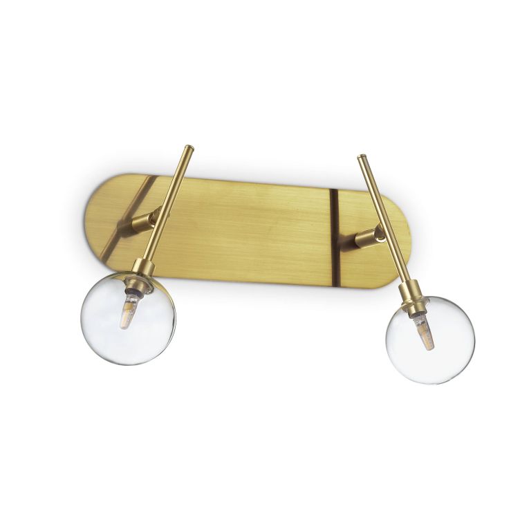 Ideal-Lux - Lampada da parete MARACAS AP2, 38 x 27 x h13 cm, Ottone