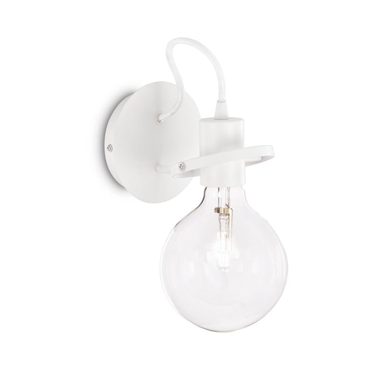Ideal-Lux - Lampada da parete RADIO AP1 BIANCO, 24 x 24 x h18 cm, Bianco