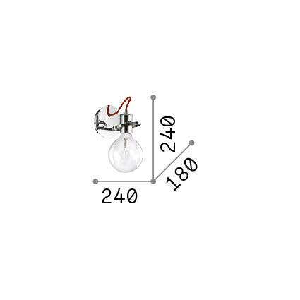 Ideal-Lux - Lampada da parete RADIO AP1 BIANCO, 24 x 24 x h18 cm, Bianco