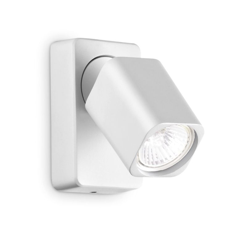Ideal-Lux - Lampada da parete RUDY AP1 SQUARE BIANCO, 7 x 13 x h9 cm, Bianco