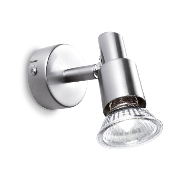 Ideal-Lux - Lampada da parete SLEM AP1 NICKEL, 6 x 10 x h13 cm, Argento