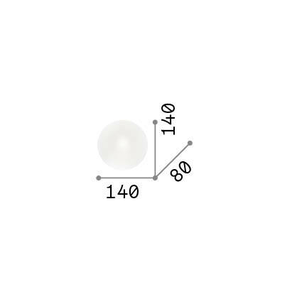 Ideal-Lux - Lampada da parete SMARTIES AP1, 14 x 14 x h8 cm, Bianco