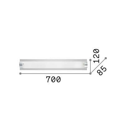 Ideal-Lux - Lampada da parete TUDOR AP4, 70 x 12 x h9 cm, Trasparente