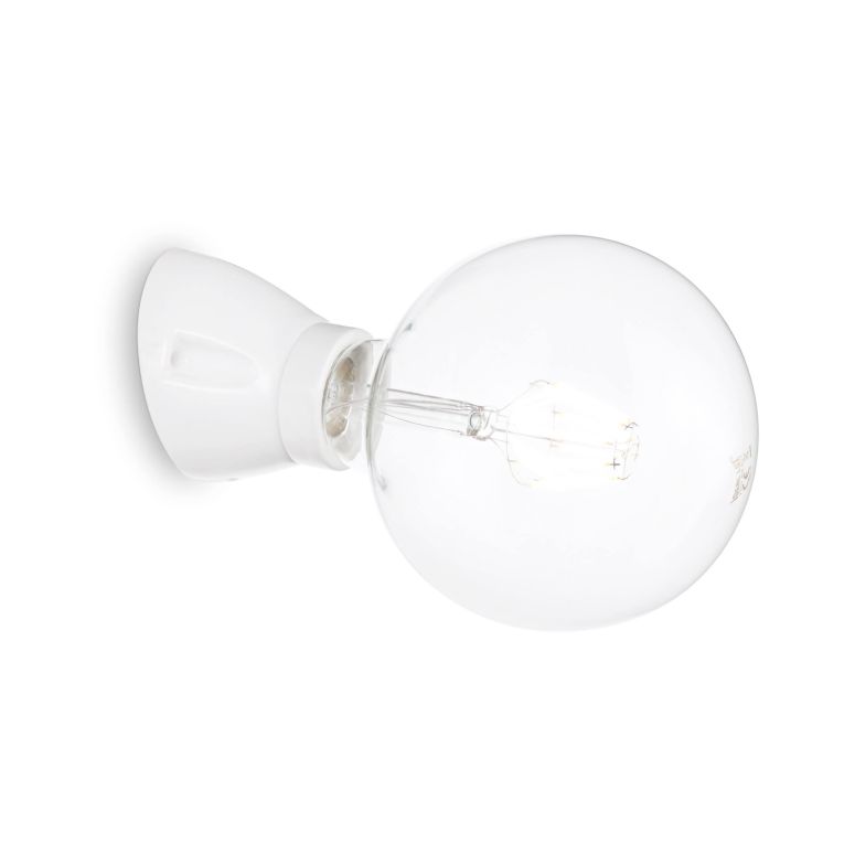 Ideal-Lux - Lampada da parete WINERY AP1 BIANCO, 8 x 7 x h7 cm, Bianco