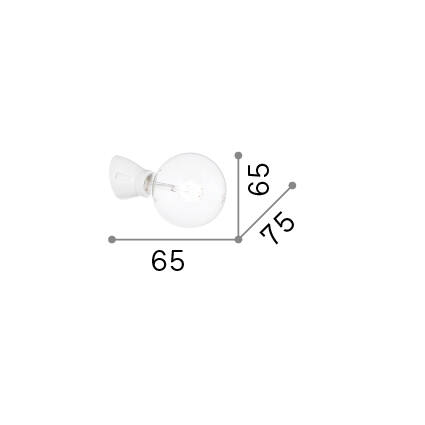 Ideal-Lux - Lampada da parete WINERY AP1 BIANCO, 8 x 7 x h7 cm, Bianco