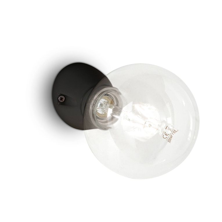 Ideal-Lux - Lampada da parete WINERY AP1 NERO, 8 x 7 x h7 cm, Nero