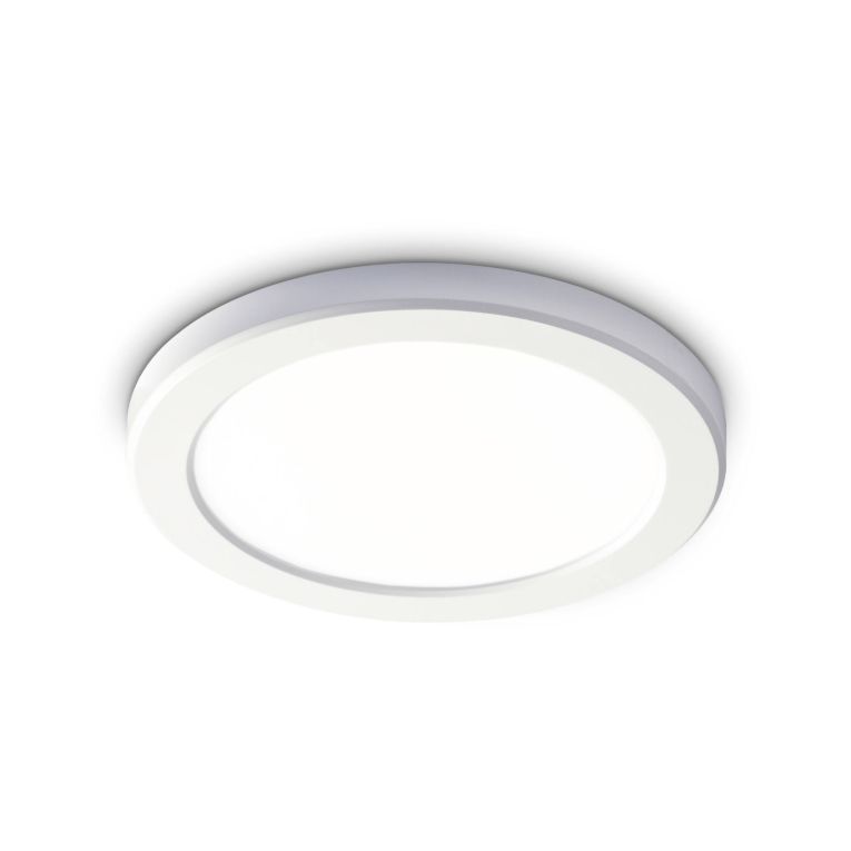 Ideal-Lux - Lampada da soffitto AURA PL ROUND 4000K BIANCO, 22 x 22 x h2 cm, Bianco
