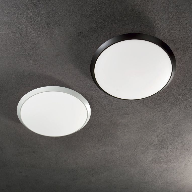 Ideal-Lux - Lampada da soffitto GEMMA PL D29 BIANCO, 29 x 29 x h6 cm, Bianco