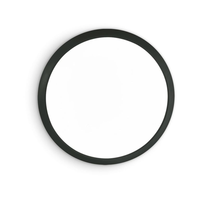 Ideal-Lux - Lampada da soffitto GEMMA PL D39 NERO, 40 x 40 x h6 cm, Nero