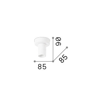 Ideal-Lux - Lampada da soffitto SET UP MPL1, 9 x 9 x h9 cm, Bianco