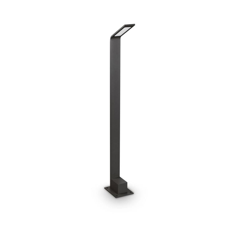 Ideal-Lux - Lampada outdoor AGOS PT H80 3000K NERO, 10 x 15 x h80 cm, Nero