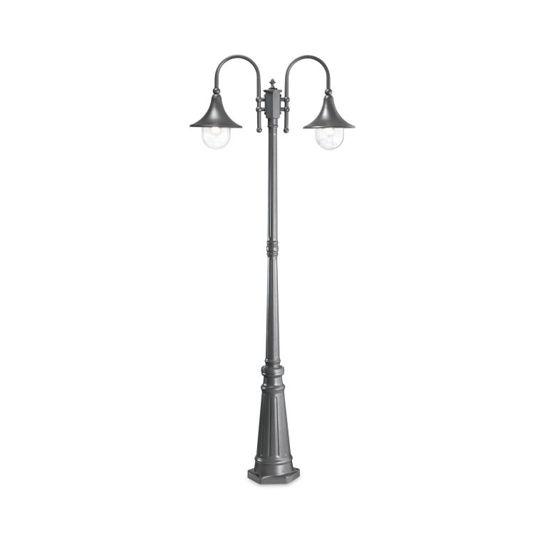 Ideal-Lux - Lampada outdoor CIMA PT2 ANTRACITE, 83 x 25 x h216 cm, Antracite