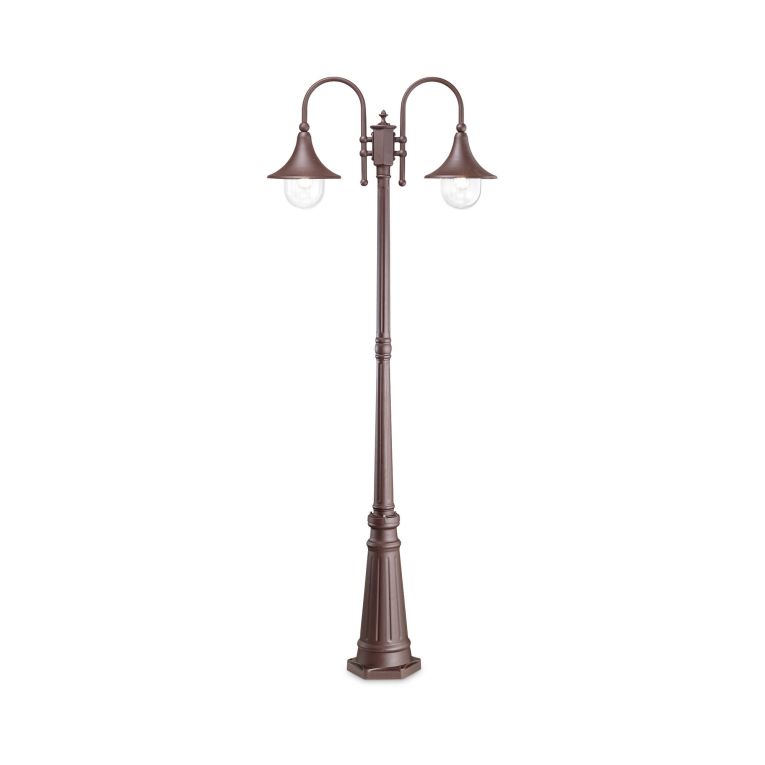 Ideal-Lux - Lampada outdoor CIMA PT2 COFFEE, 83 x 25 x h216 cm, Marrone